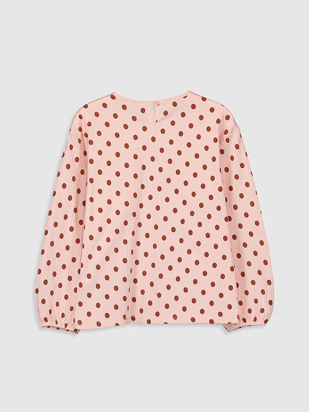 Pembe Bisiklet Yaka Uzun Kollu Kız Çocuk Tişört-3