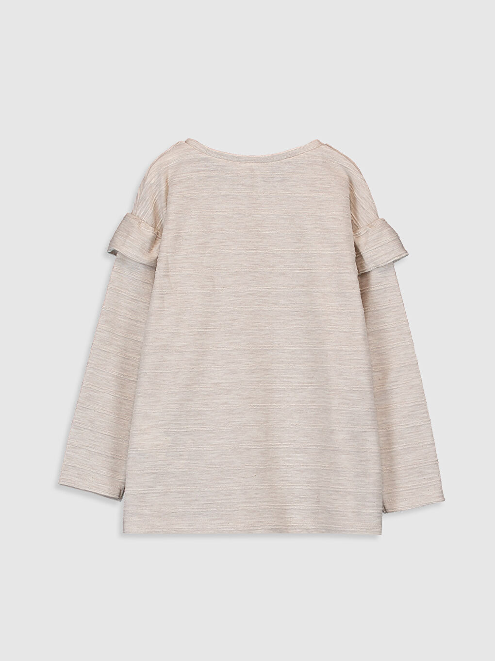 Футболка для девочек с круглым вырезом и длинными рукавами-3