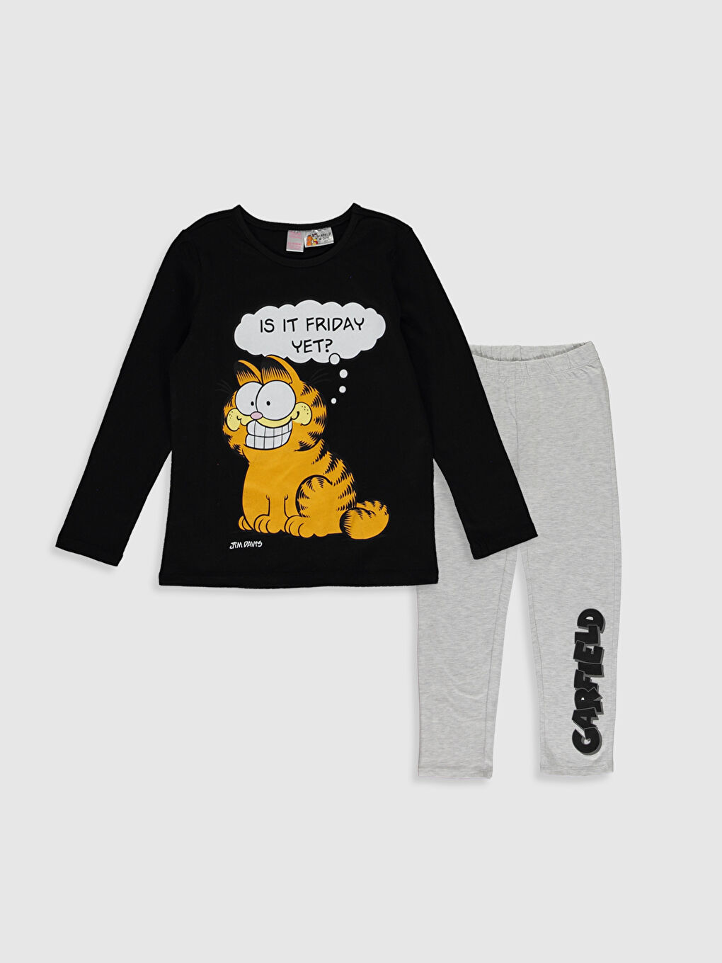 Siyah Kız Çocuk Pijama Takım