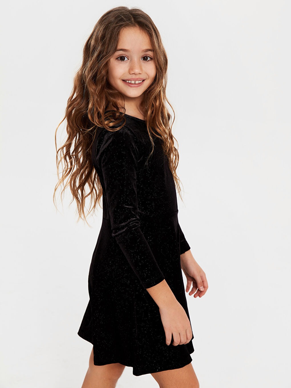 Girl's's Bright Velvet Dress Mother and Daughter Matching-1