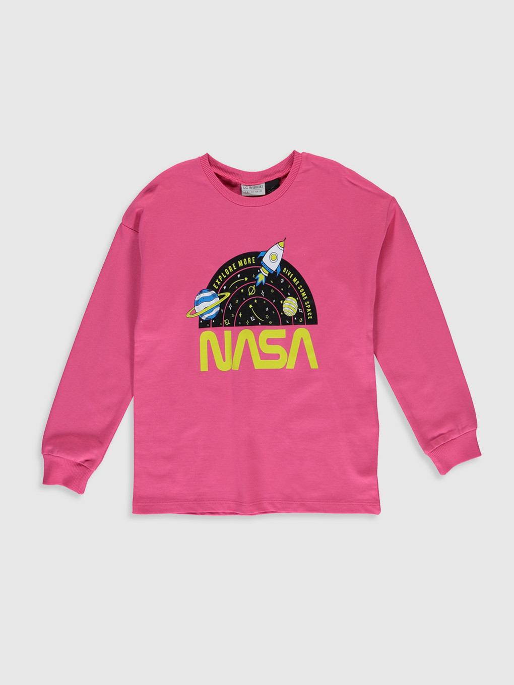 Neon Pembe Sweatshirt-1