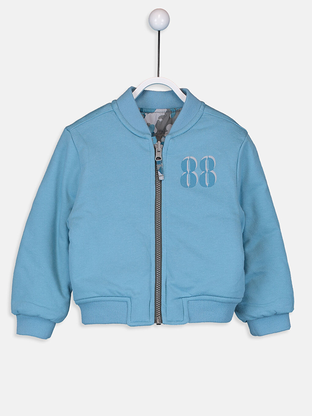 Karışık Bisiklet Yaka Uzun Kollu Erkek Bebek Mont