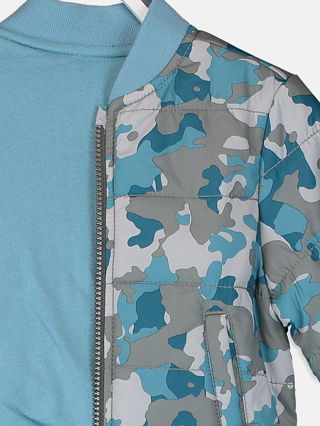 Karışık Bisiklet Yaka Uzun Kollu Erkek Bebek Mont-2