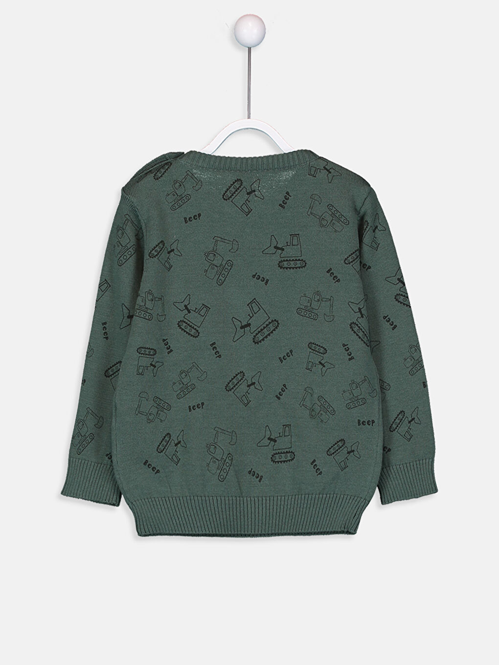 Haki Bisiklet Yaka Erkek Bebek Kazak-1