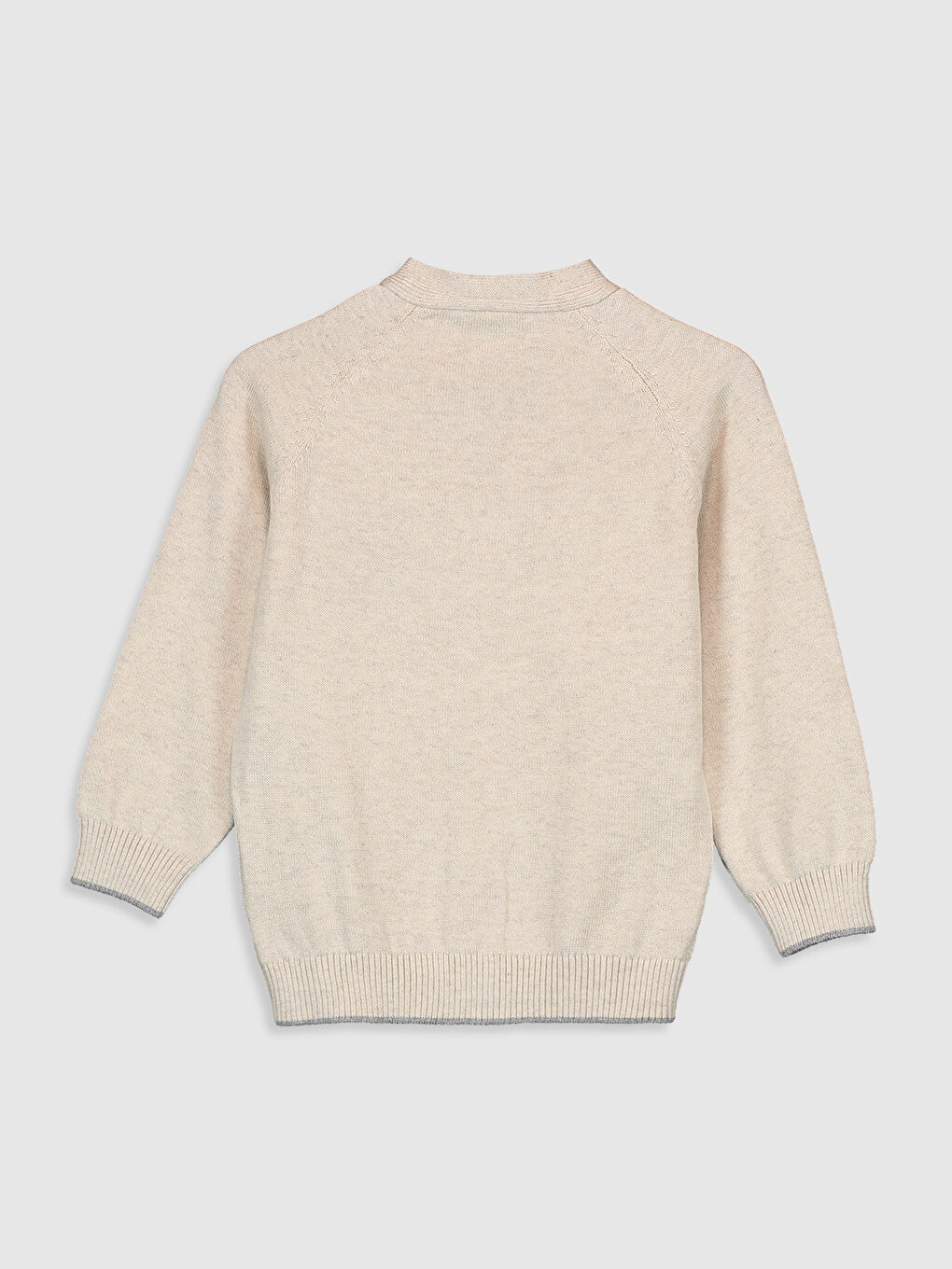 Beyaz V Yaka Erkek Bebek Hırka-2