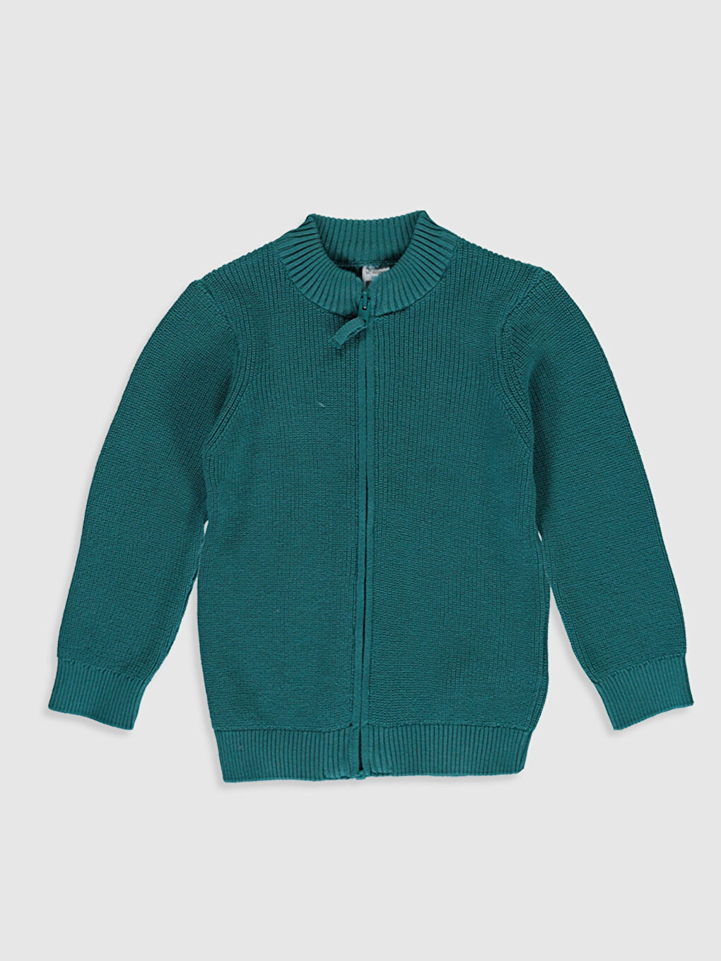 Turkuaz Bisiklet Yaka Erkek Bebek Triko Hırka