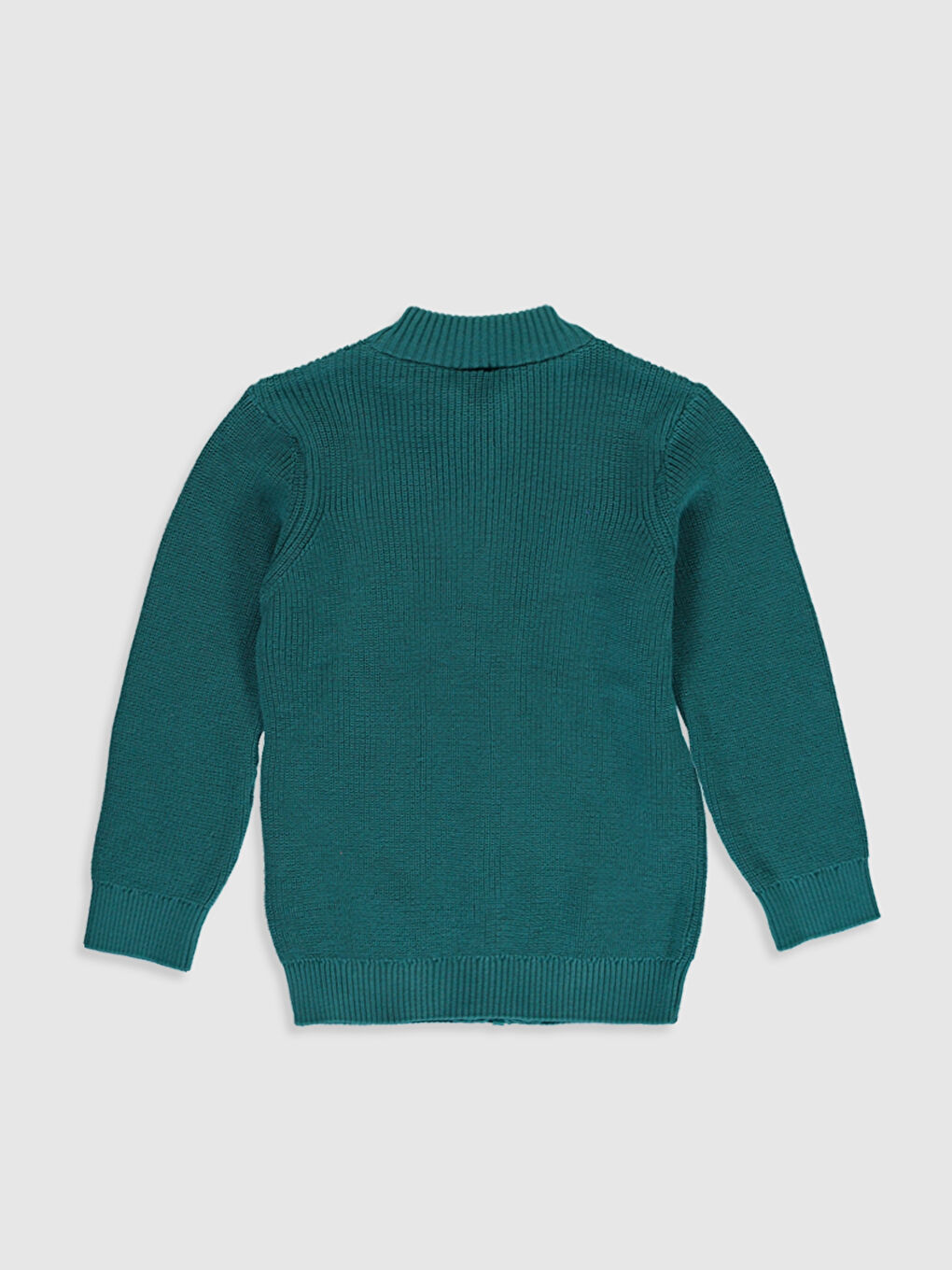 Turkuaz Bisiklet Yaka Erkek Bebek Triko Hırka-1