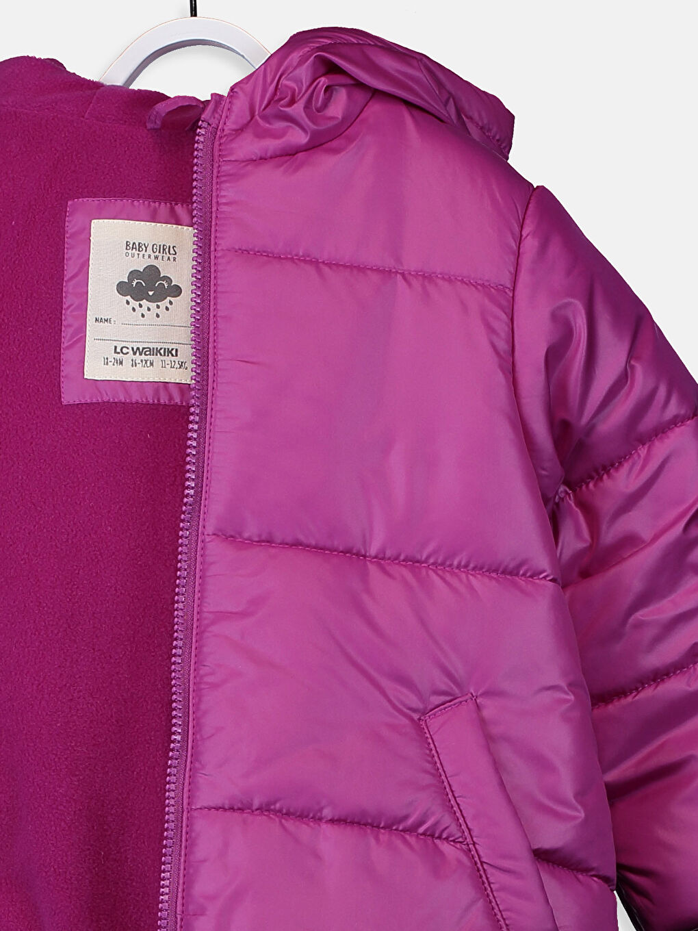 Короткая куртка на молнии с капюшоном для малышей-девочек-2