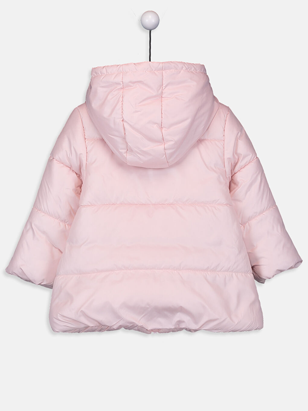 Baby Girl's Zip-Down Short Coat with Hood-1