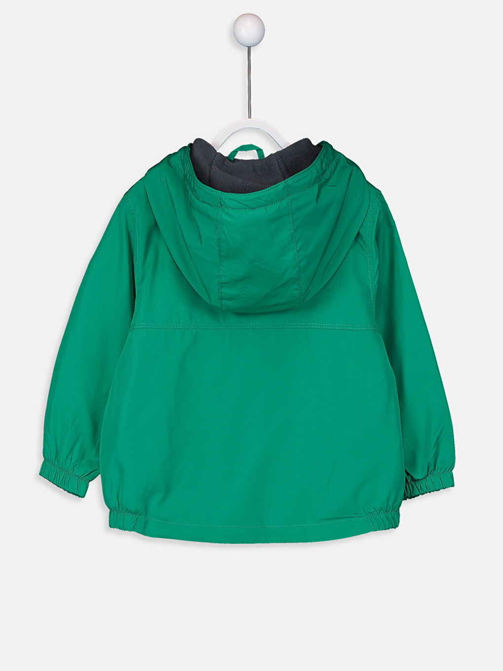 Yeşil Kapüşonlu Uzun Kollu Erkek Bebek Mont-1