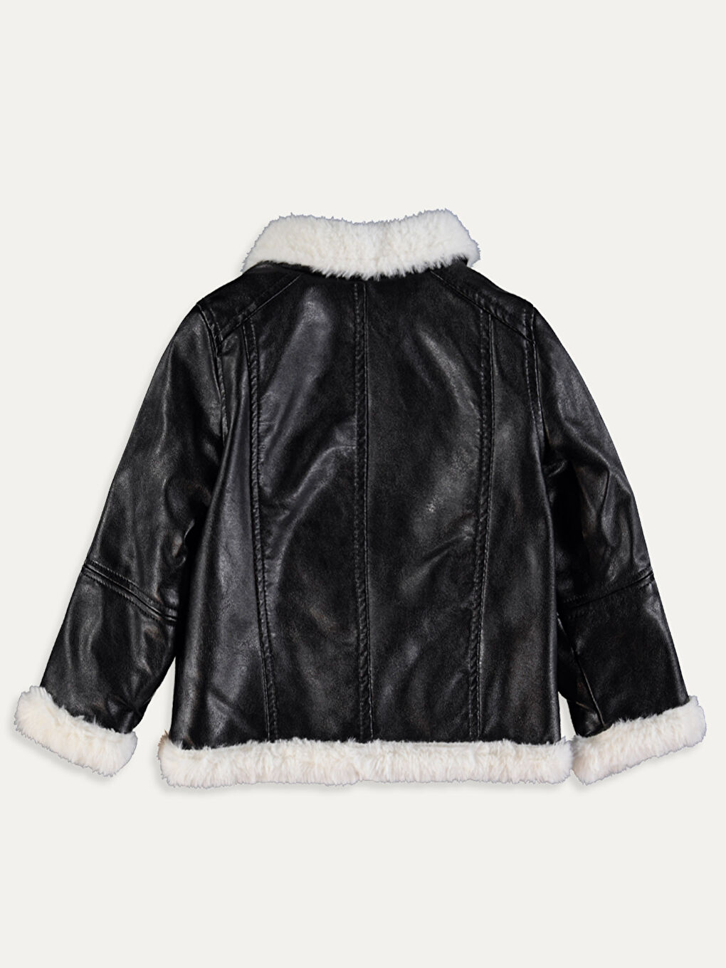 Veste Courte Légère En Similicuir Pour Bébé Fille-2