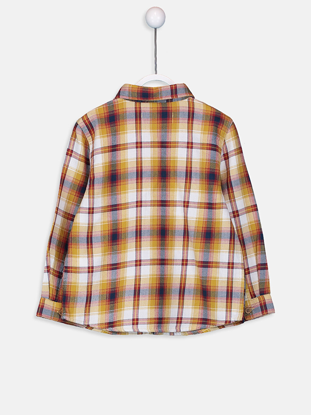 Kırmızı Ekose Erkek Bebek Gabardin Gömlek-1