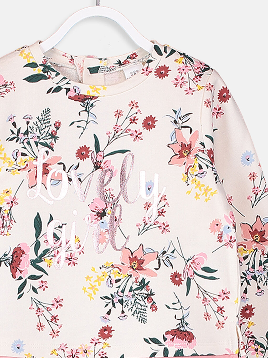 Beyaz Baskılı Sweatshirt-2