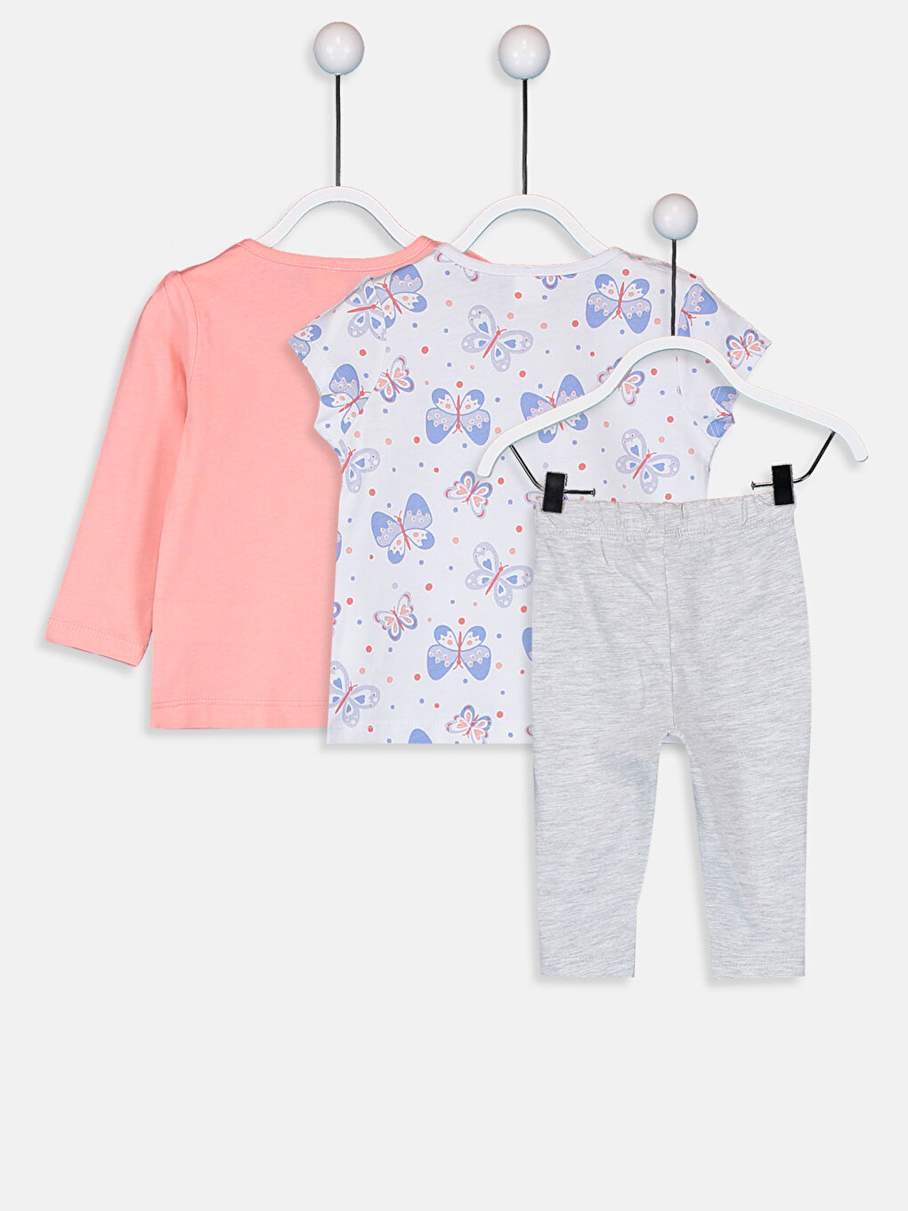 3-pack Baby Girl's Printed Cotton Pyjamas Set-1