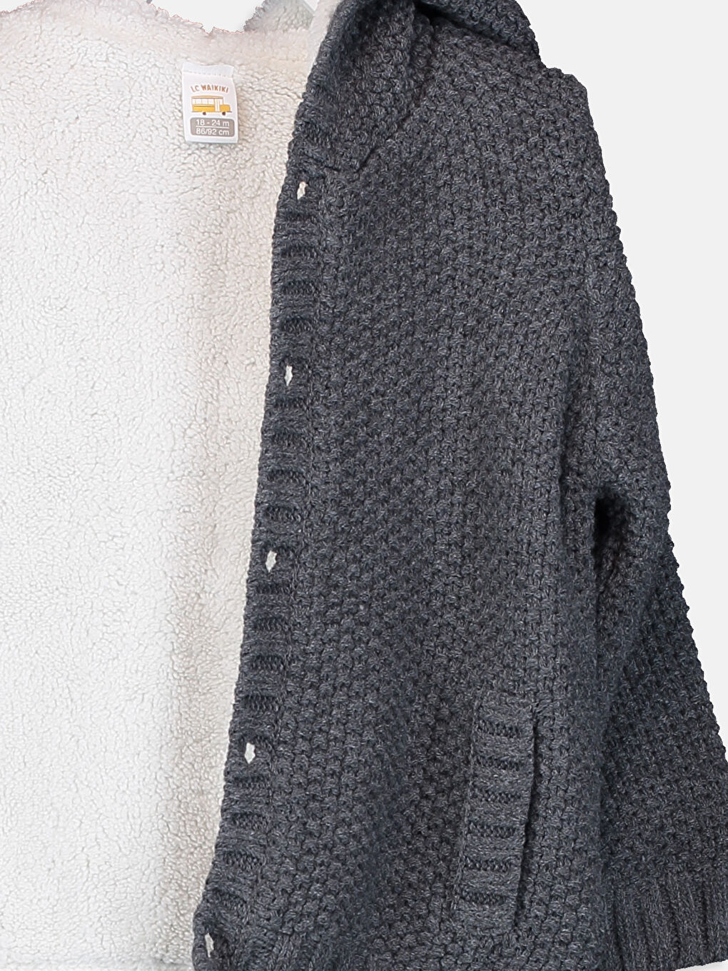 Малыши мальчики Антрацитовый Кардиган-2