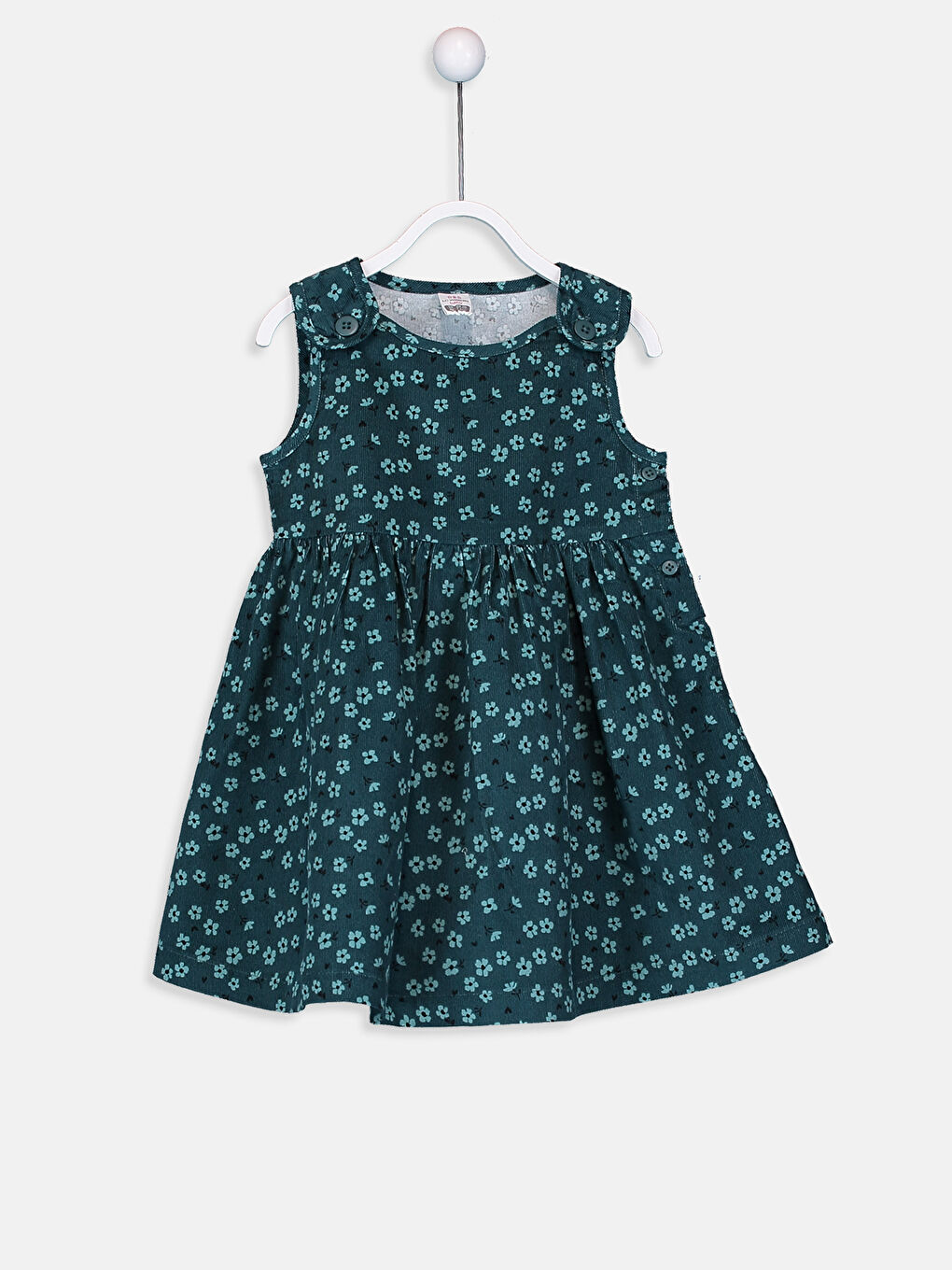 Yeşil Baskılı Elbise