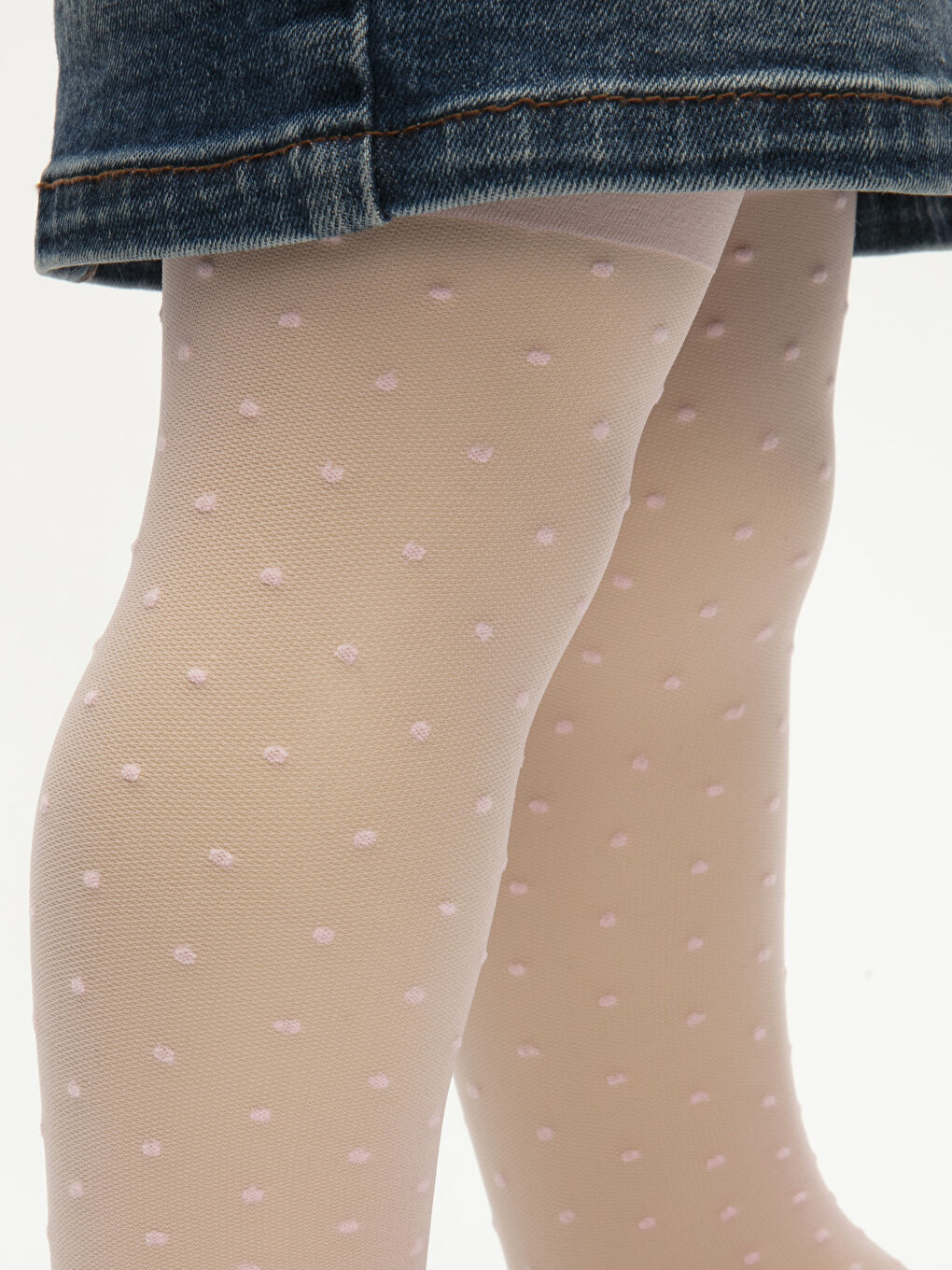 Beyaz Kız Bebek Külotlu Çorap-7