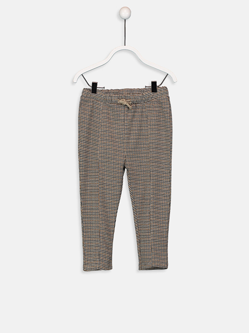 Kahverengi Ekoseli Eşofman Altı