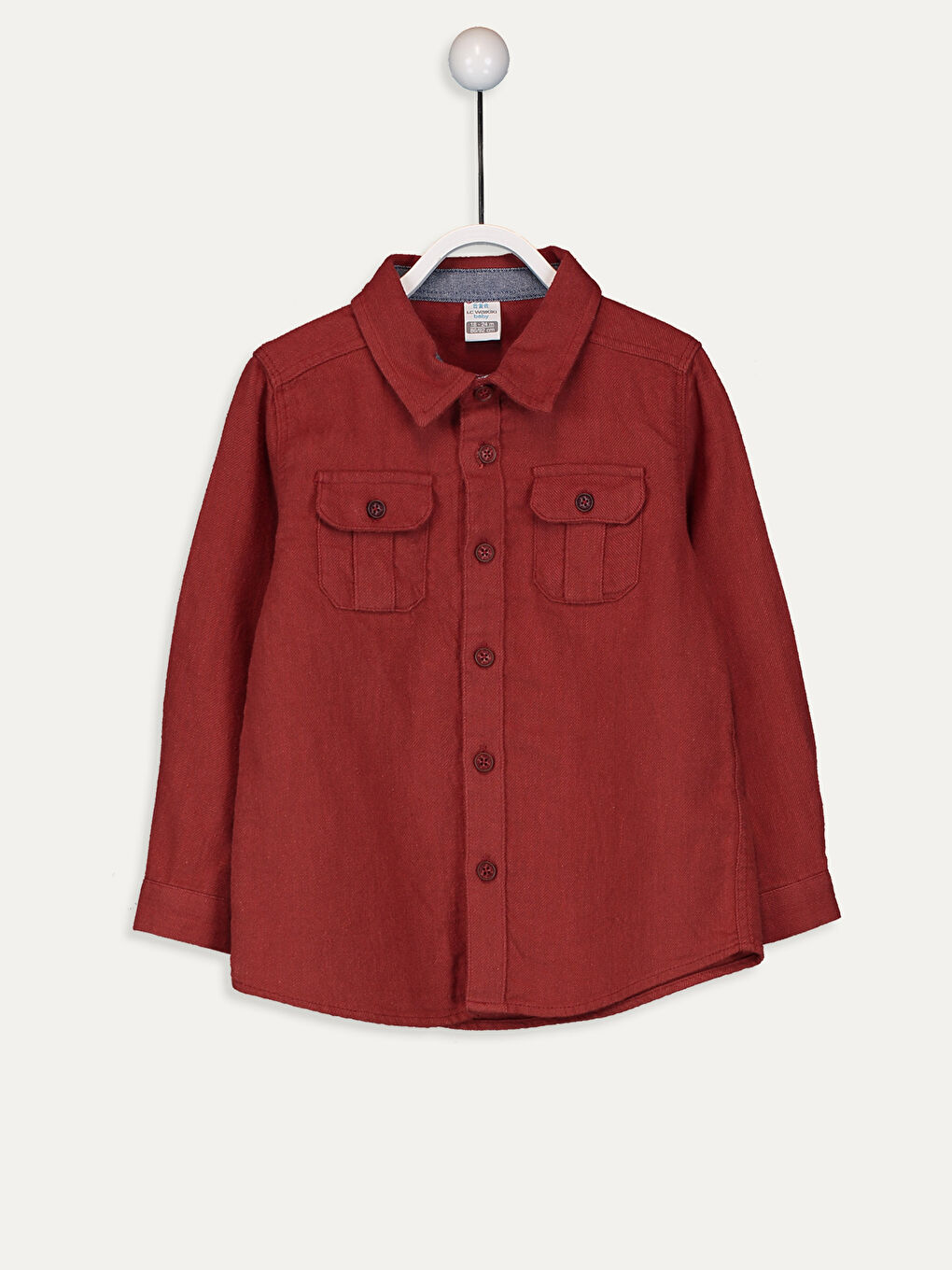 Chemise Basique Gabardine à Manches Longues pour Garçon Bébé