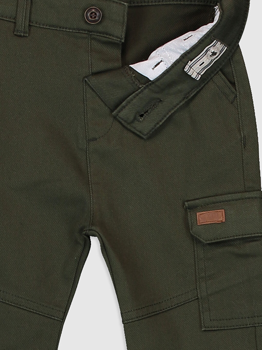 بنطلون كارغو كاكي طفل صغير-2