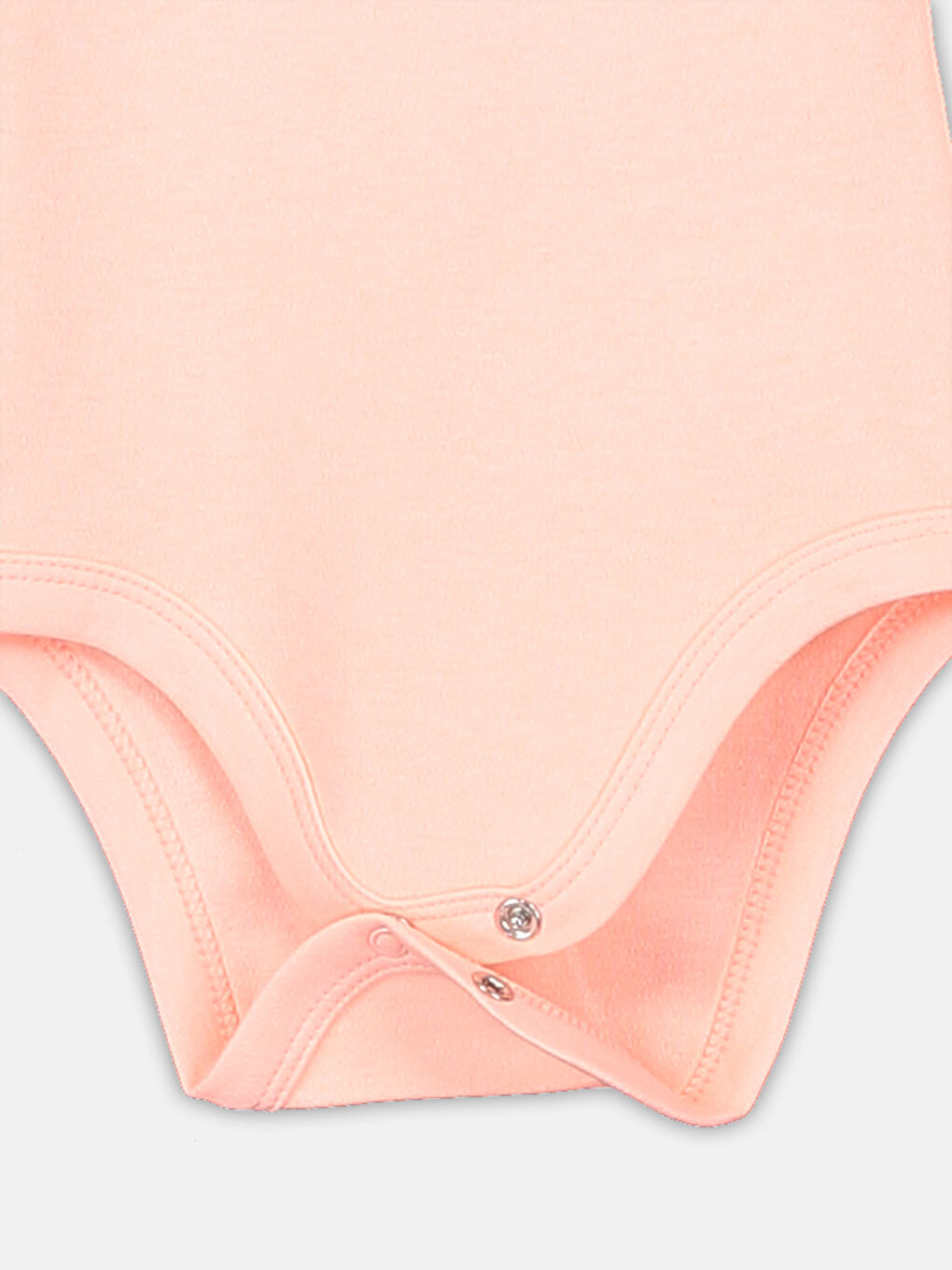 Pembe Bisiklet Yaka Uzun Kol Kız Bebek Çıtçıtlı Body 2'li-5