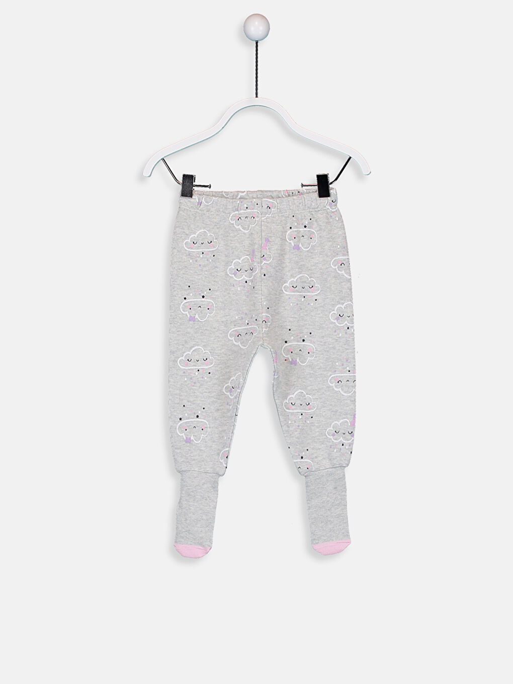 Elasticated Waist Full-feet Baby Girls Pyjama Bottoms 2 Pack-2