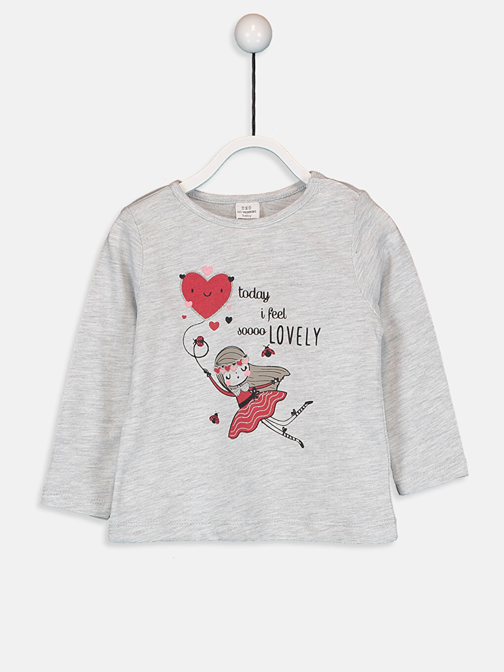 Beyaz Bisiklet Yaka Uzun Kol Baskılı Kız Bebek Pijama Takımı-2