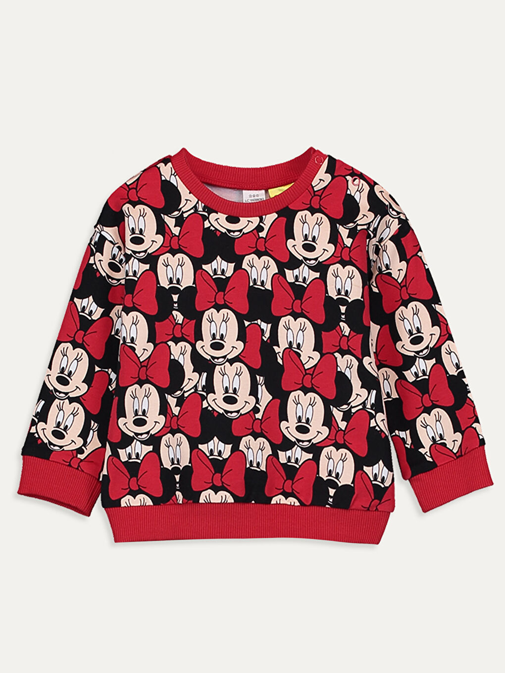 Kırmızı Bisiklet Yaka Kız Bebek Çıtçıtlı Bodysuit-3