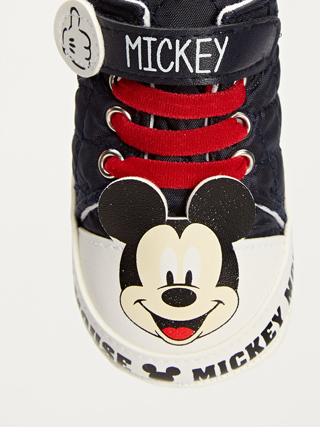 Lacivert Erkek Bebek Mickey Mouse Lisanslı Yürüme Öncesi Ayakkabı-4
