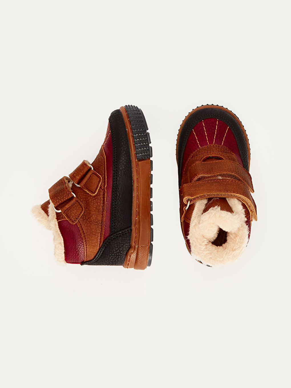 Kahverengi Erkek Bebek Kürk Astarlı Cırt Cırtlı Bot-1