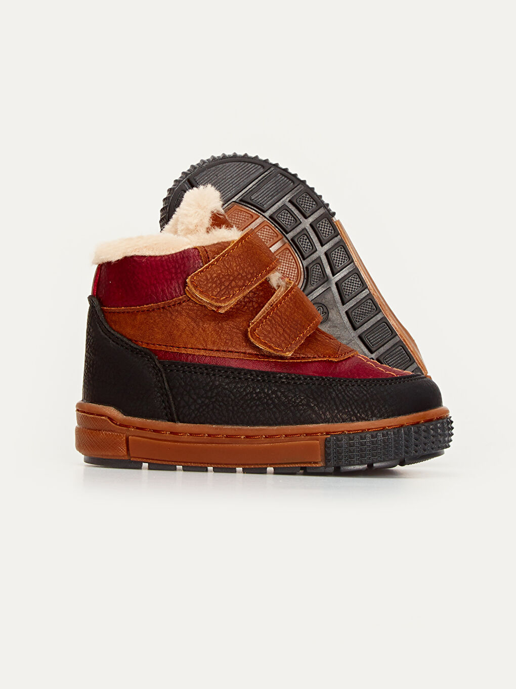 Kahverengi Erkek Bebek Kürk Astarlı Cırt Cırtlı Bot-2