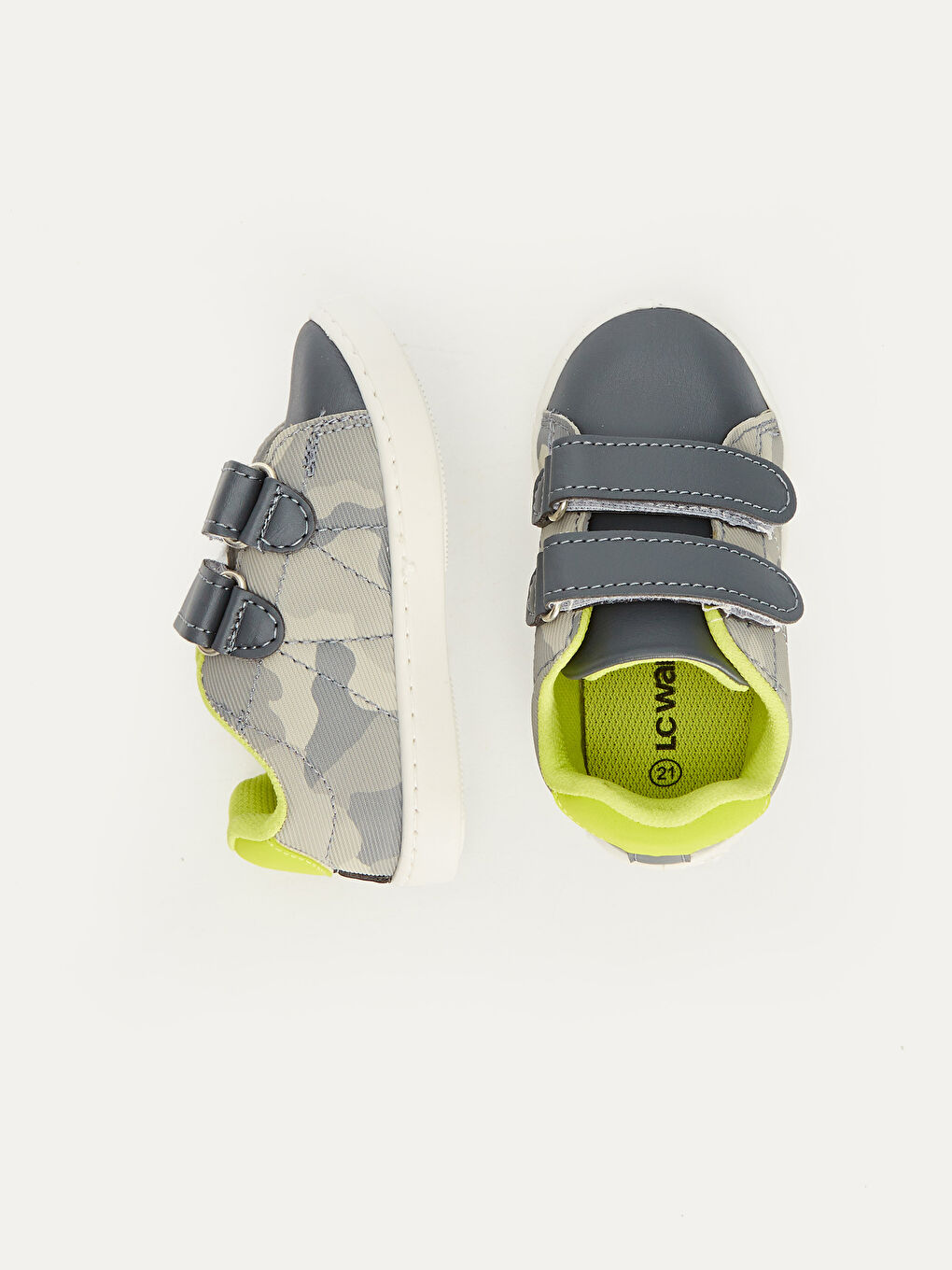 Gri Erkek Bebek Cırt Cırtlı Günlük Spor Ayakkabı-1