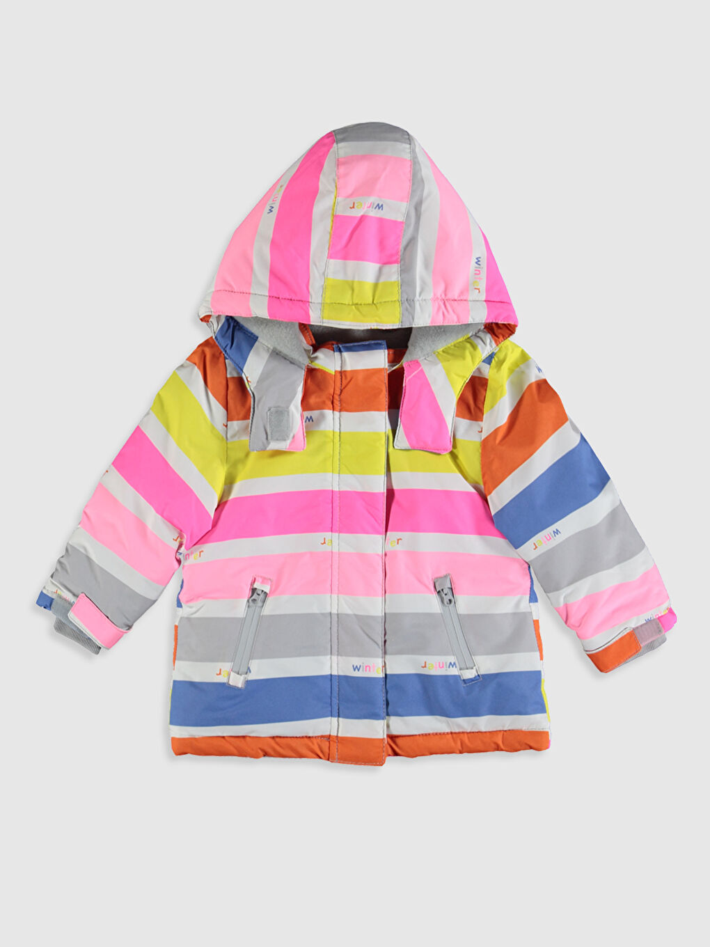 Baby Girl's Short Coat with Hood