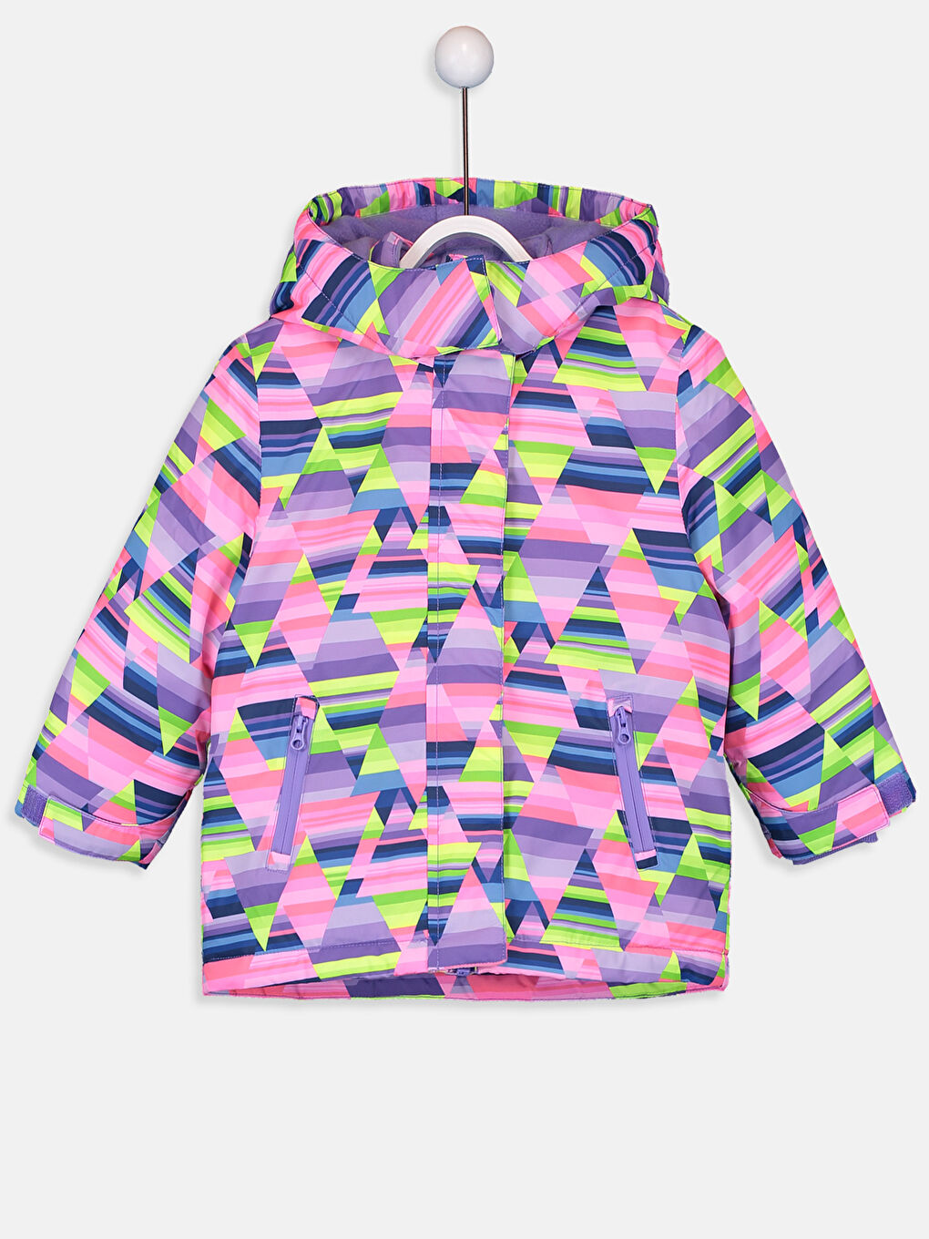 Hooded Long Sleeved Baby Girl Zippered Ski Coat and Ski Jumpsuit 2-Pack-2