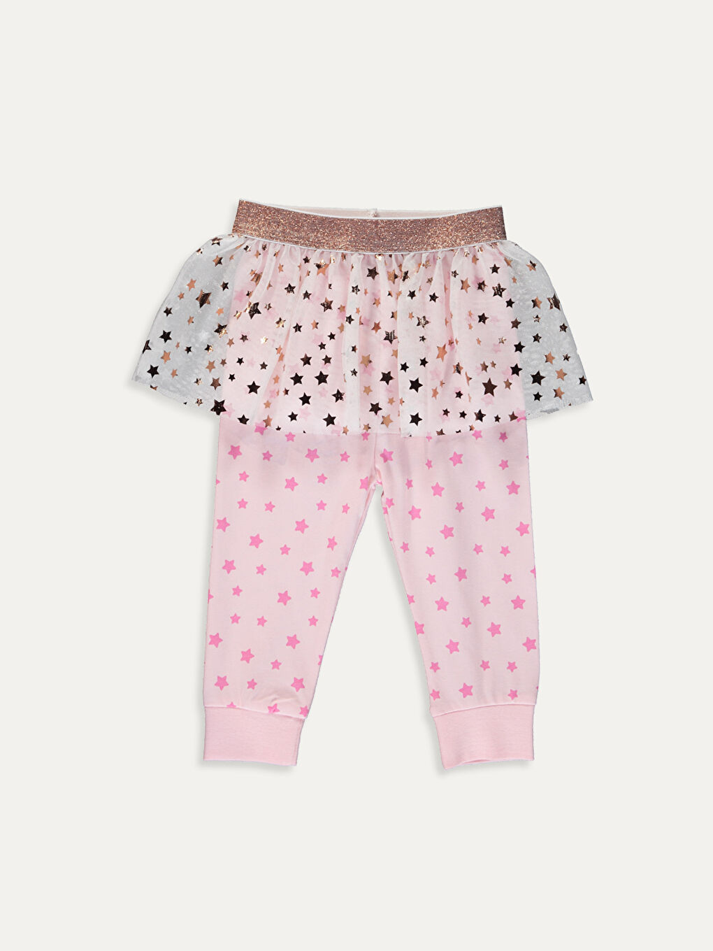 بدلة بيجاما مطبوعة للبنات الصغار برقبة دائرية وأكمام طويلة-3