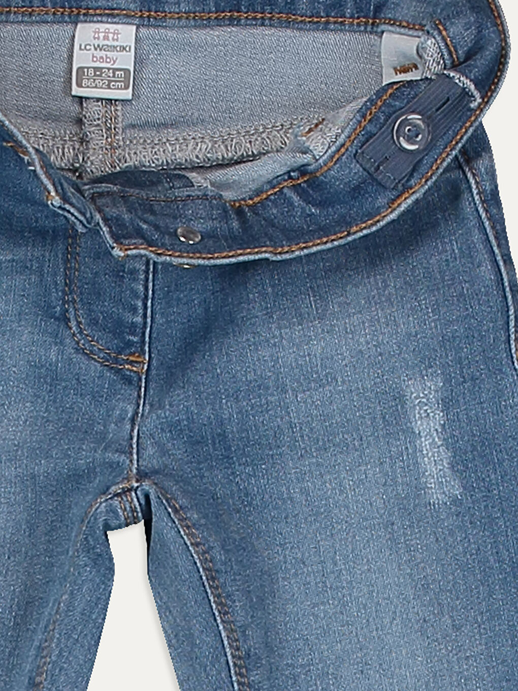 İndigo Standart Kalıp Kız Bebek Jean-3