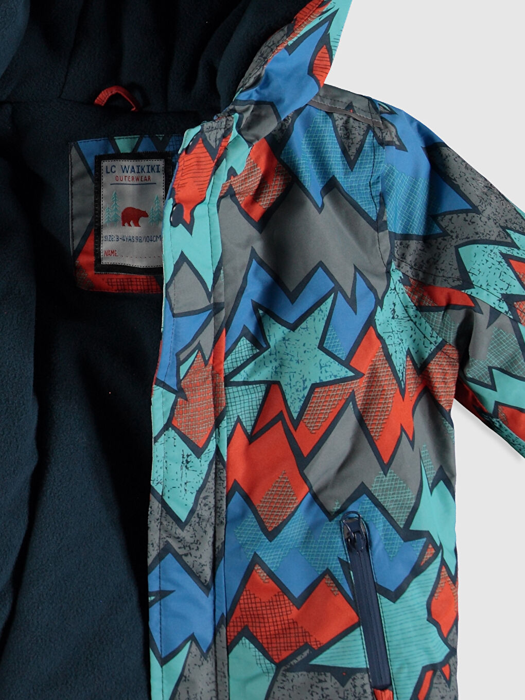 Пальто с капюшоном и длинным рукавом для малышей мальчиков на молнии и лыжный костюм, комплект из 2 предметов-5