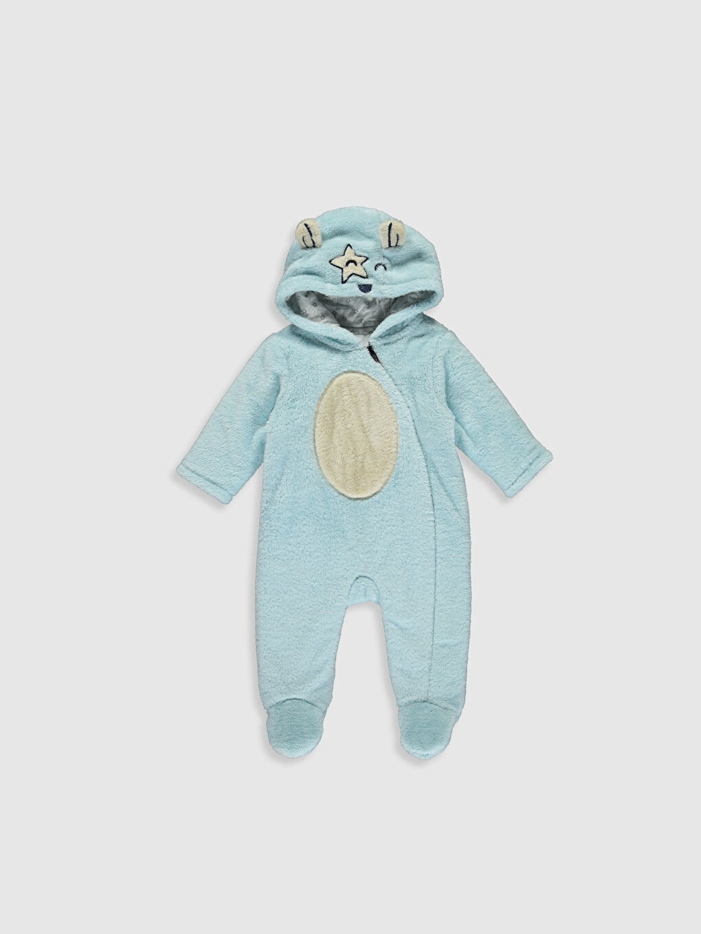 Mavi Erkek Bebek Pelüş Tulum