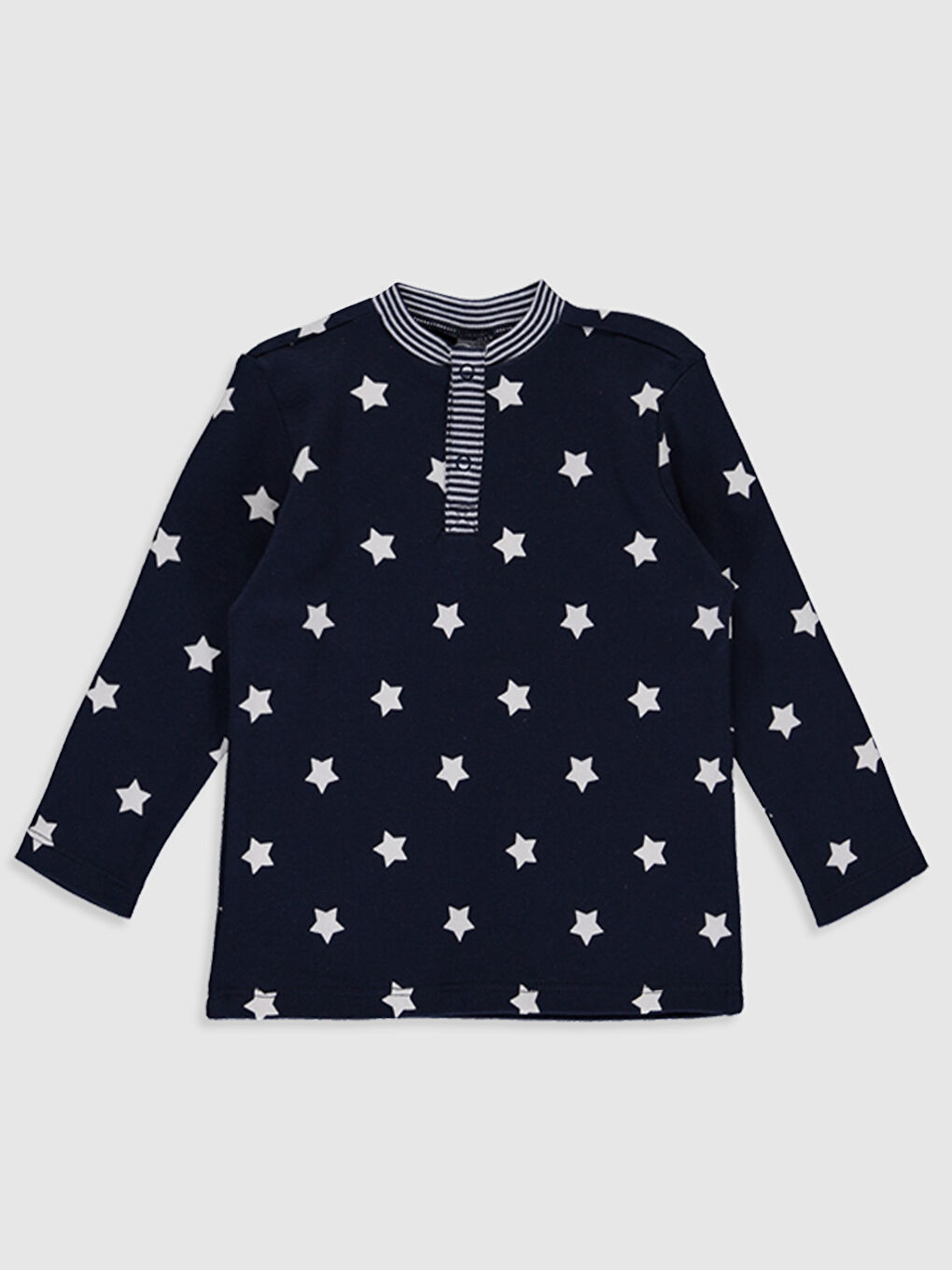 Lacivert Erkek Bebek Desenli Pijama Alt ve Üst Takım-2