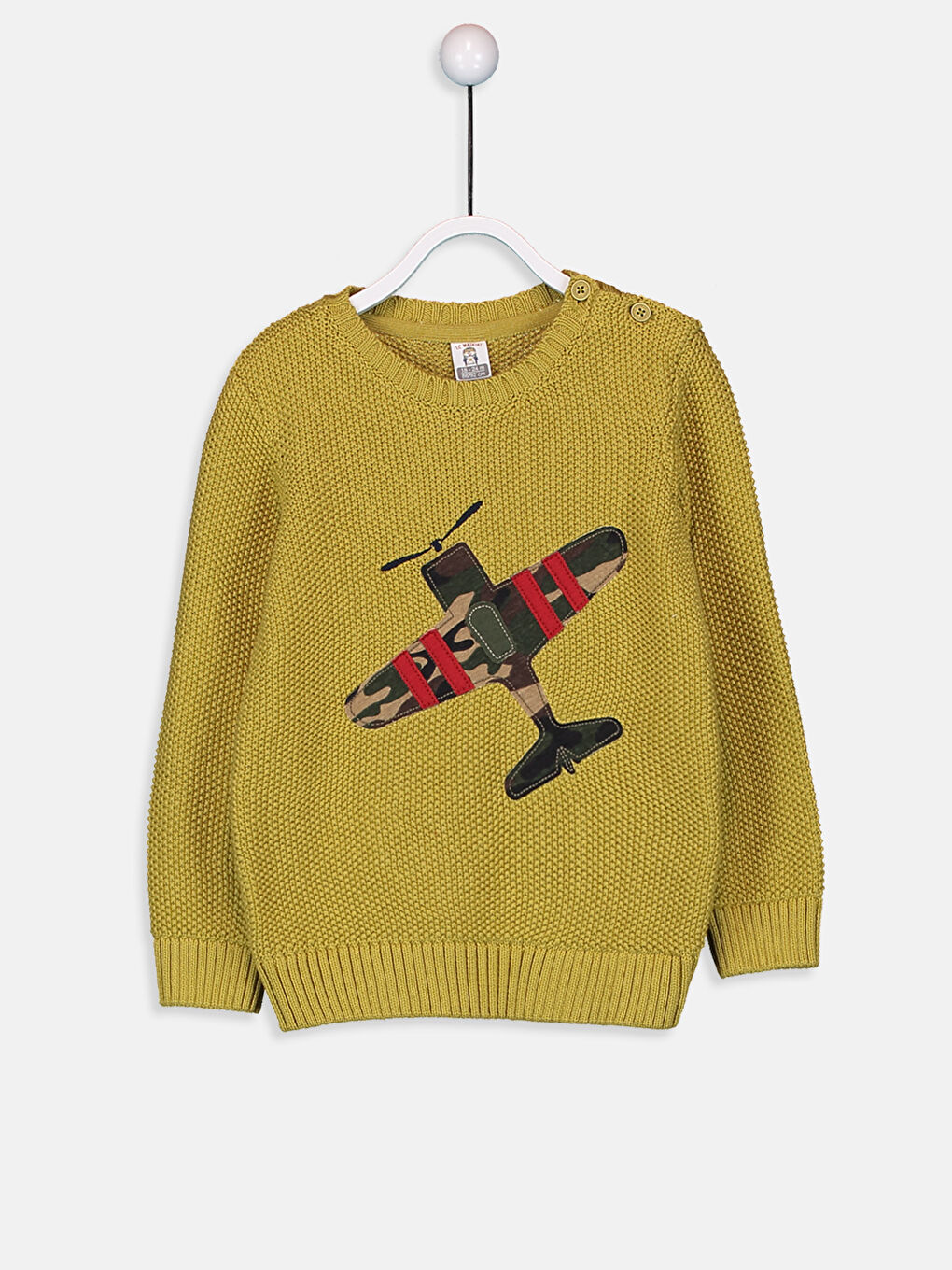 Yeşil Bisiklet Yaka Erkek Bebek Kazak