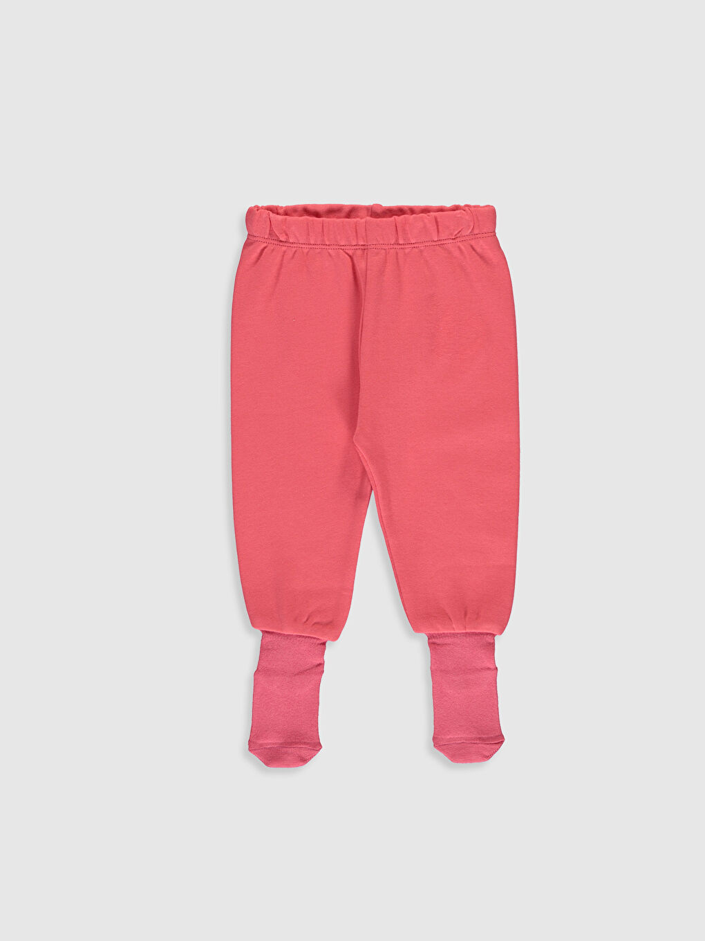 Elastic Waist Baby Girl Pajama Bottoms with Socks 2-Pack-3