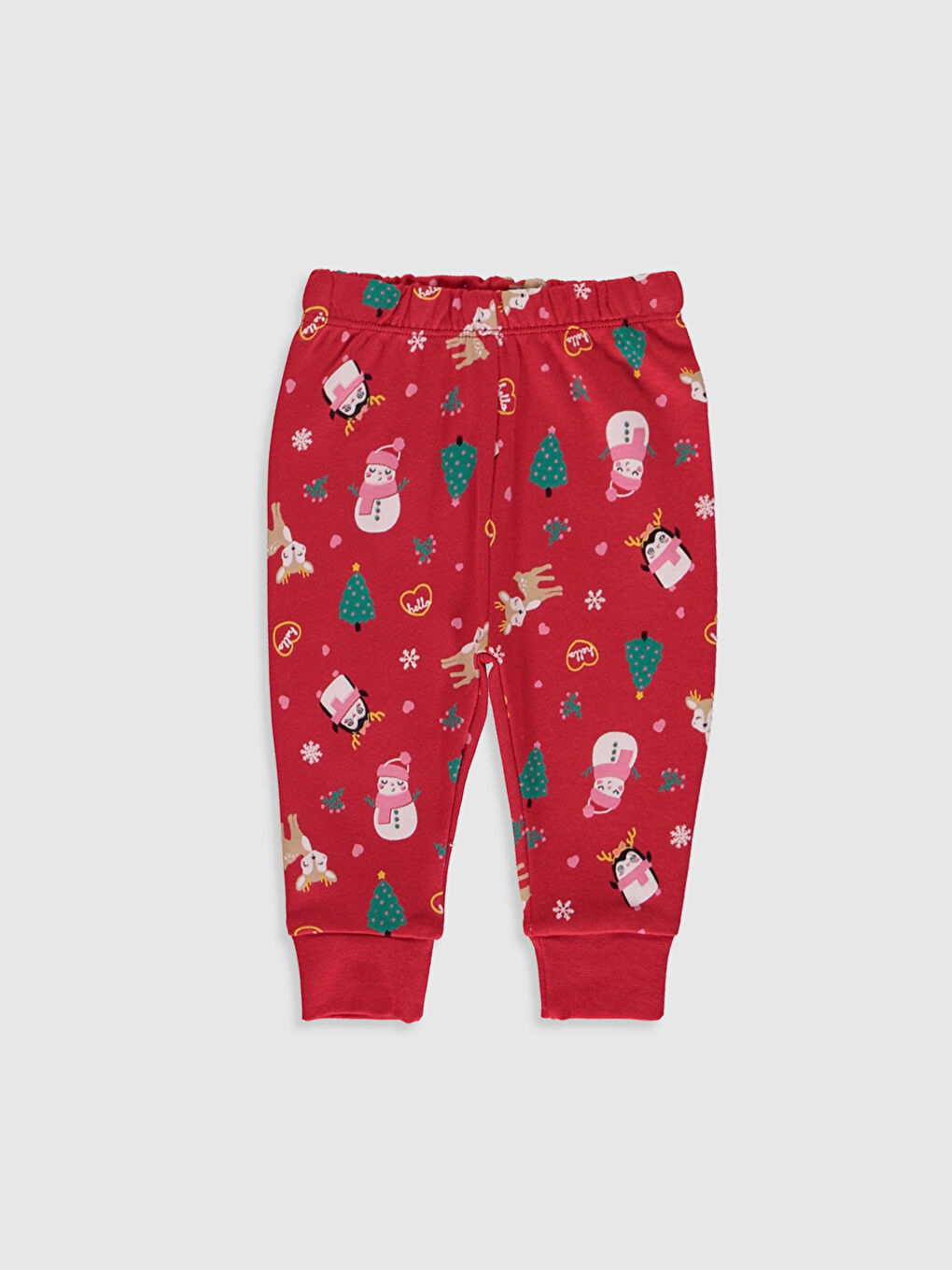 بنطلونات بيجاما للبنات الصغار بخصر مطاطي - عبوتان-3