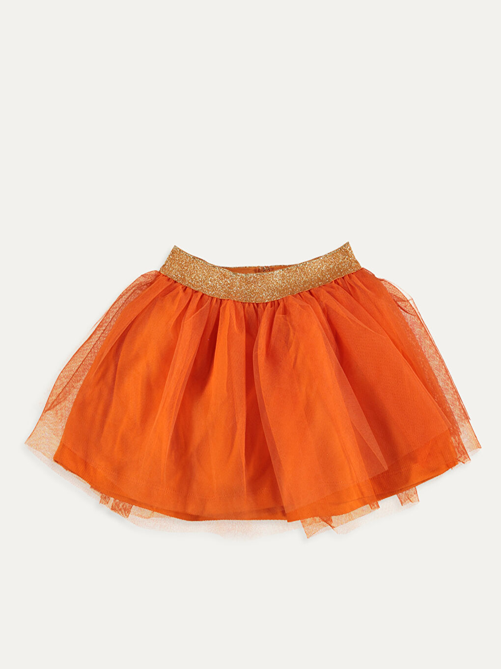 تنورة برتقالي طفلة صغيرة-1