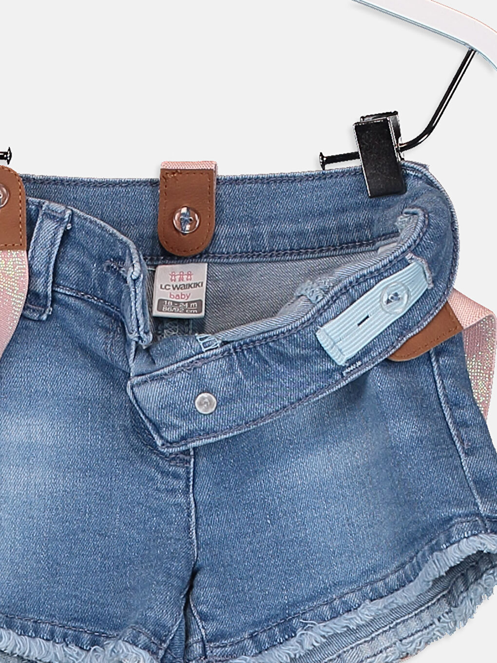 Orta İndigo Rodeo Jean Şort-2