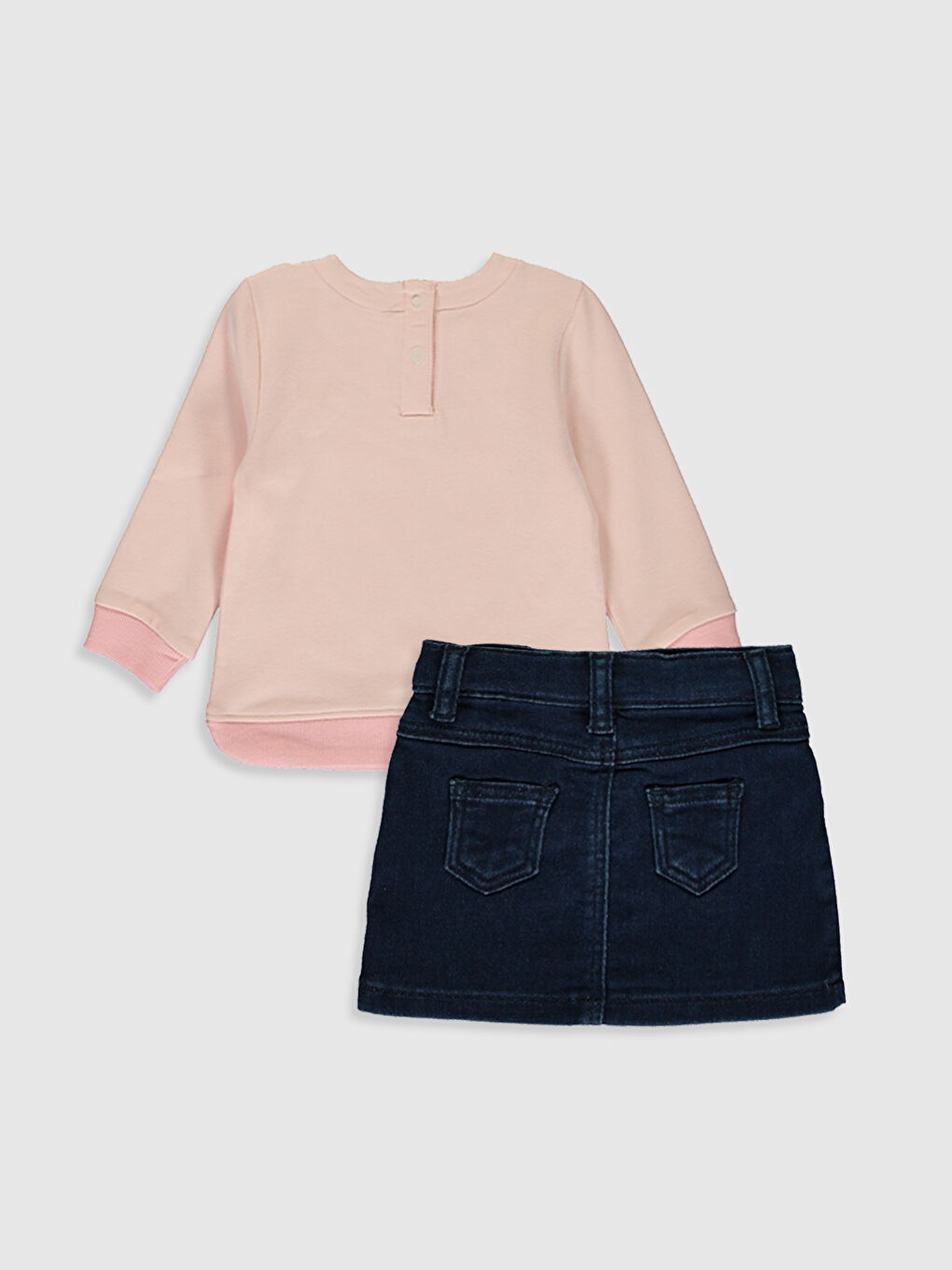 طقم وردى طفلة صغيرة-1