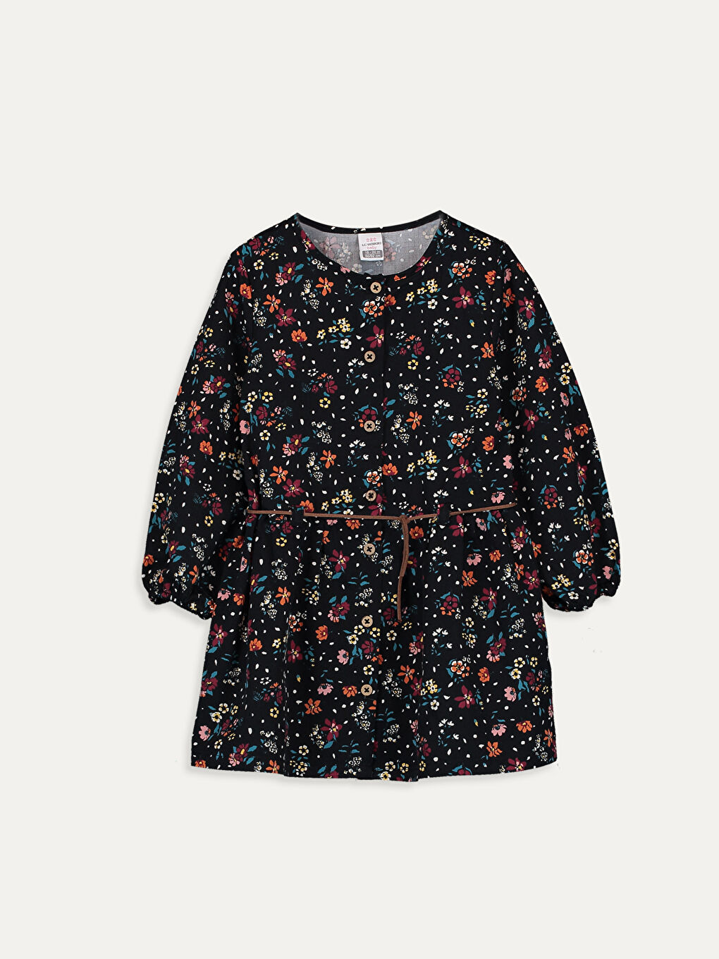 Siyah Baskılı Elbise