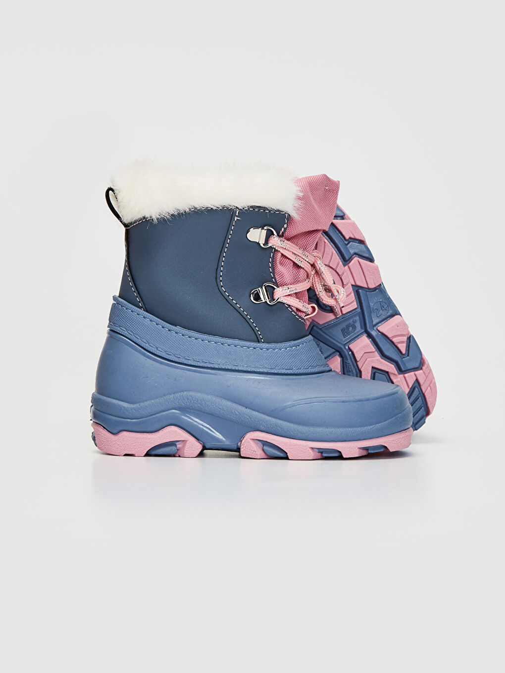 İndigo Kız Bebek Kürk Astarlı Kalın Taban Bot-2