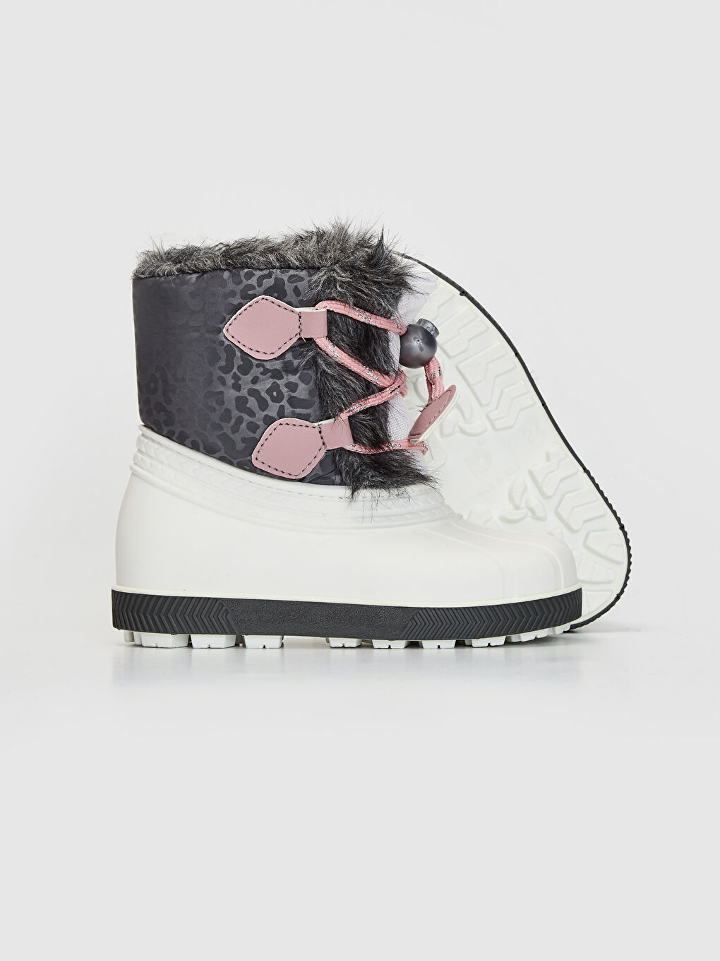 Ботинки на толстой подошве с меховой подкладкой для малышек девочек-2