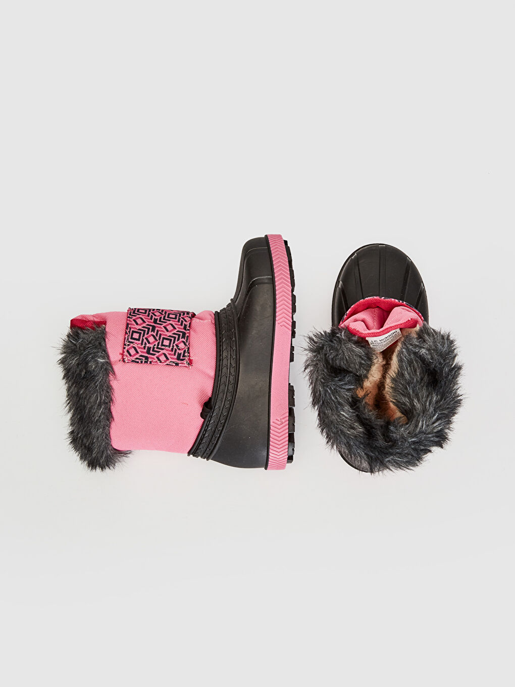 Fuşya Kız Bebek Kürk Astarlı Kalın Taban Bot
