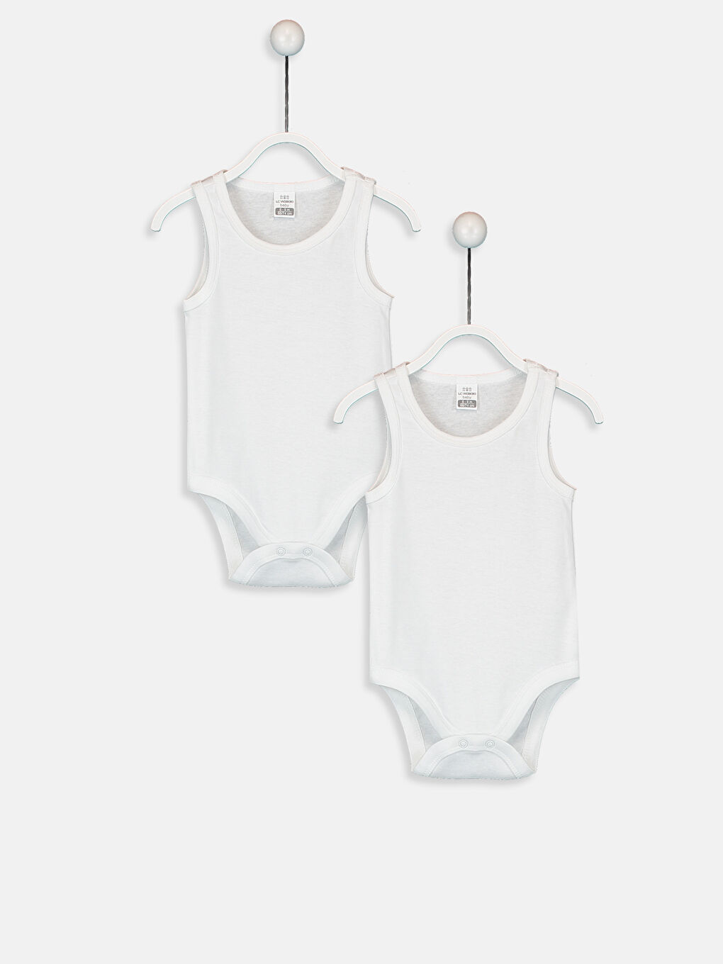 Beyaz Kız Bebek Çıt Çıtlı Body 2li